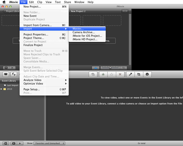 import video to iMovie