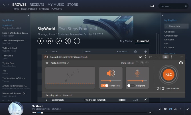 Recording Amazon Music as MP3