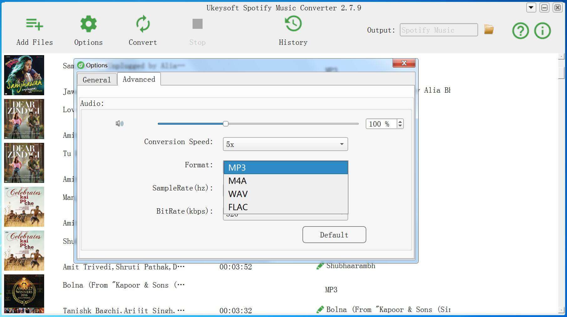 Choose Output Format